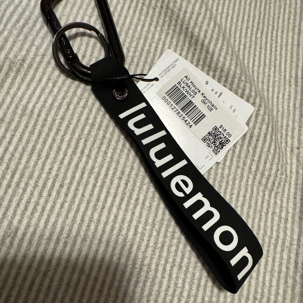 Lululemon All Hours Black Keychain